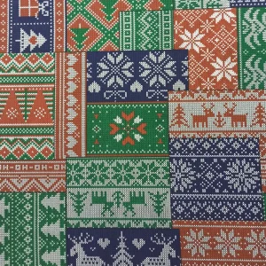 Nordik Navideño . Loneta estampada