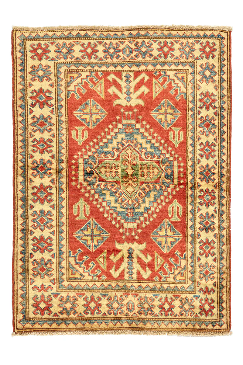 Alfombra Caucasica Kazak Rojo Biege - Imagen 2