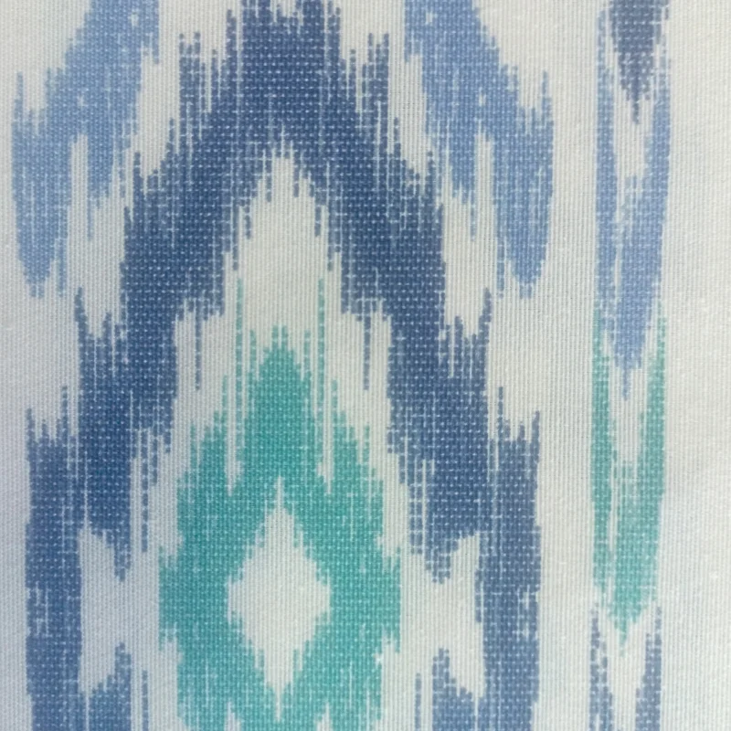 Modelo Ibiza. Tela Mallorquina. Loneta estampada azul y turquesa - Imagen 5