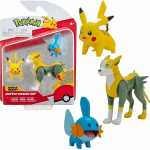 Pokémon Pack de 3 Figuras Pikachu, Mudkip, Boltund - Jazwares 32664008PIK