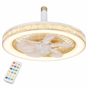 Ventilador con Luz LED A-F2704 30W Porta Foco 32cm