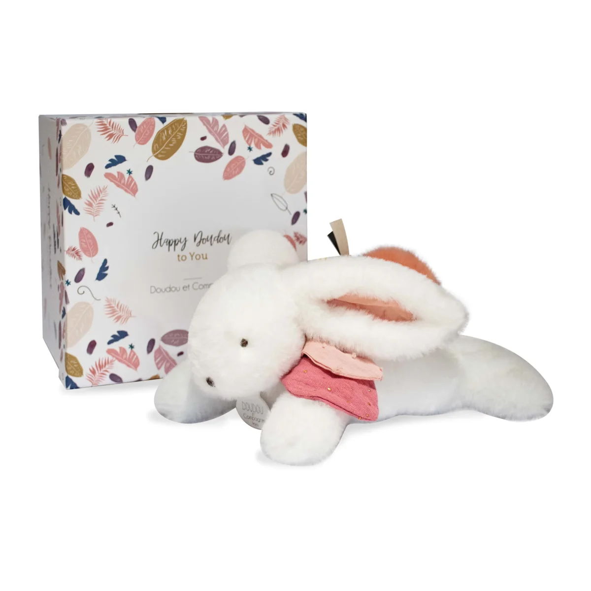Happy Doudou to You Lapin Happy Boho Rosa Pantin - Doudou et Compagnie DC3736 - Imagen 2