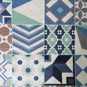 Loneta estampada mosaicos