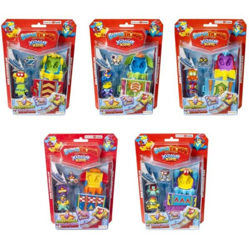 SuperThings Kazoom Kids Serie 8 Blister 4 Figuras + Kazoom Slider + Super Ramp - Magicbox PST8B416IN00 - Imagen 3