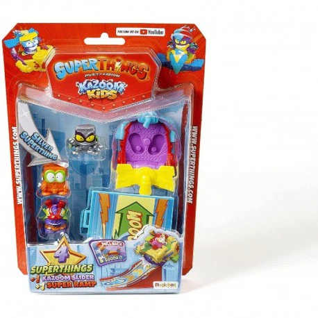 SuperThings Kazoom Kids Serie 8 Blister 4 Figuras + Kazoom Slider + Super Ramp - Magicbox PST8B416IN00 - Imagen 6