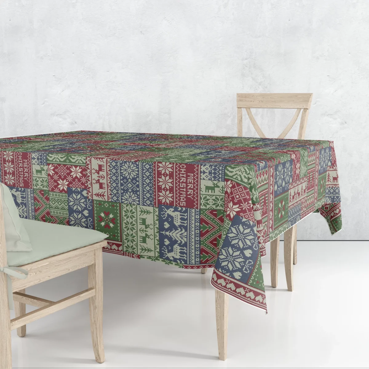 Noruega. Mantel de loneta con estampado de Navidad. - Imagen 3