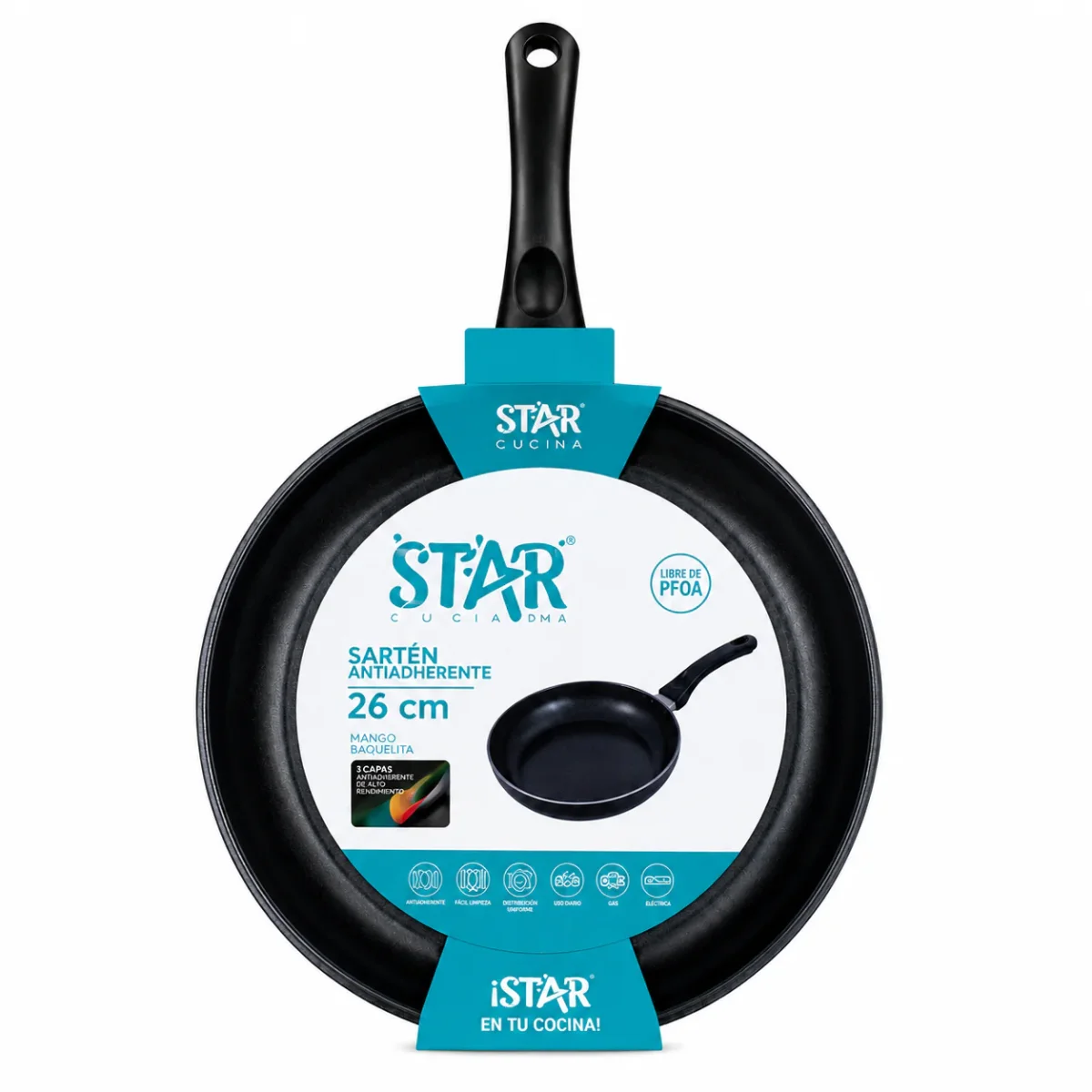 Sartén Antiadherente Winning Star ST-5218C 26 cm - Imagen 2