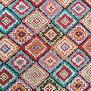 Rombos. Gobelino Jacquard decoración Ancho 2,8 metros