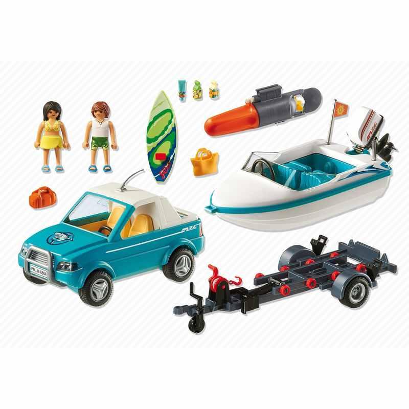 Pick Up con remolque y Lancha - PLAYMOBIL 6864 - Imagen 4