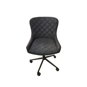 Silla giratoria con respaldo gris